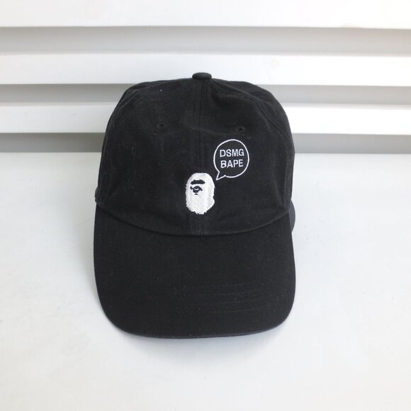 A BATHING APE BAPE MEN'S BASEBALL CAP ADJUSTABLE BLACK O/S - Picture 4 of 8